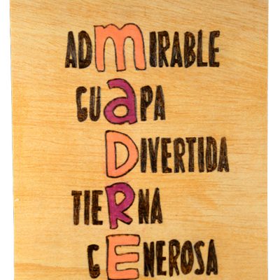 Tablilla con mensaje positivo